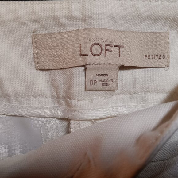 ANN TAYLOR LOFT White Crop/Straight Leg Pants OP - Picture 5 of 10
